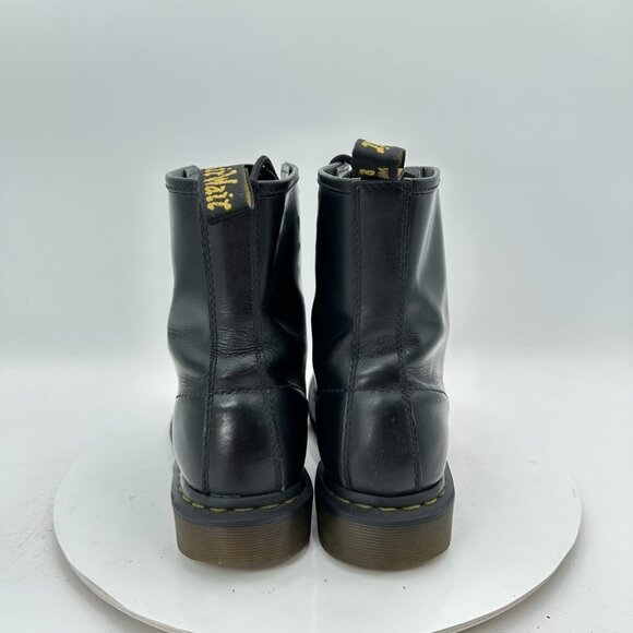 Dr. Martens 11821 Women 7 Black Leather 8 Eye Oiled Resistant Ankle Combat Boot - Picture 5 of 11